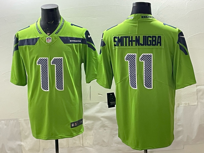 Men's Seattle Seahawks Jaxon Smith-Njigba #11 Green Game Jersey
