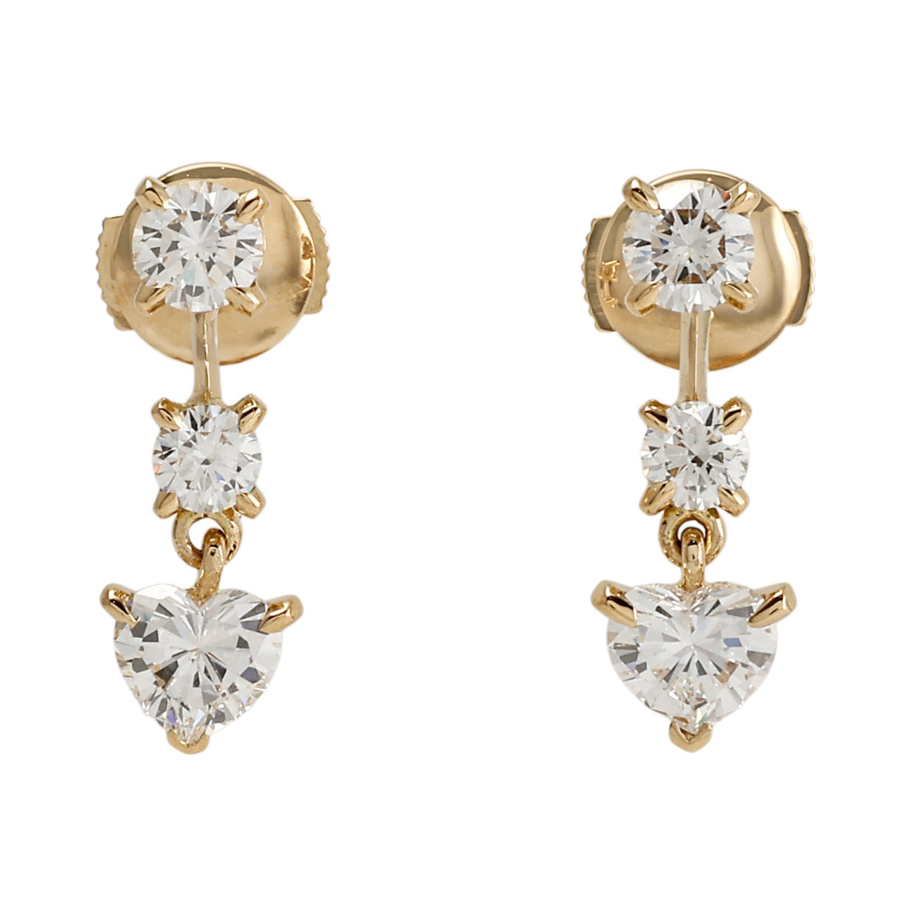 Cartier Heart Symbol Earrings 18K Yellow Gold HP800177