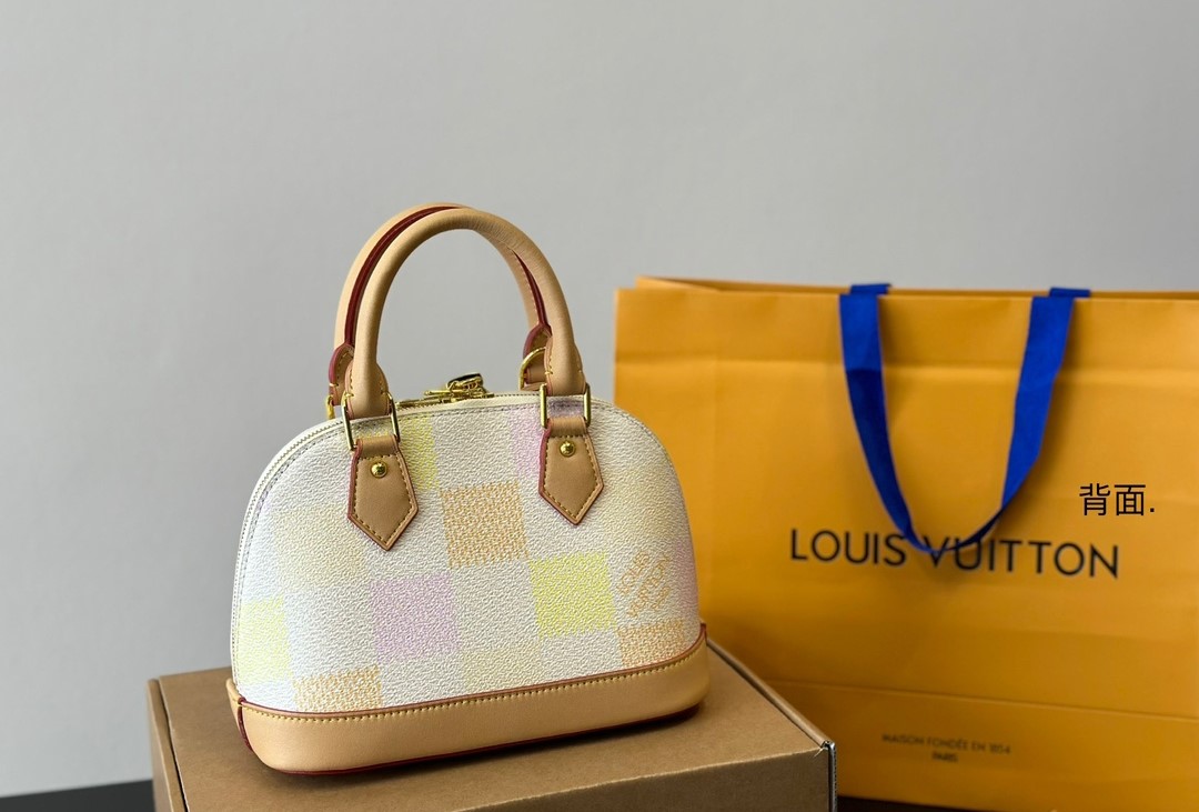Louis Vuitton Alma Bb Damier Canvas Peach 23Cm N40516