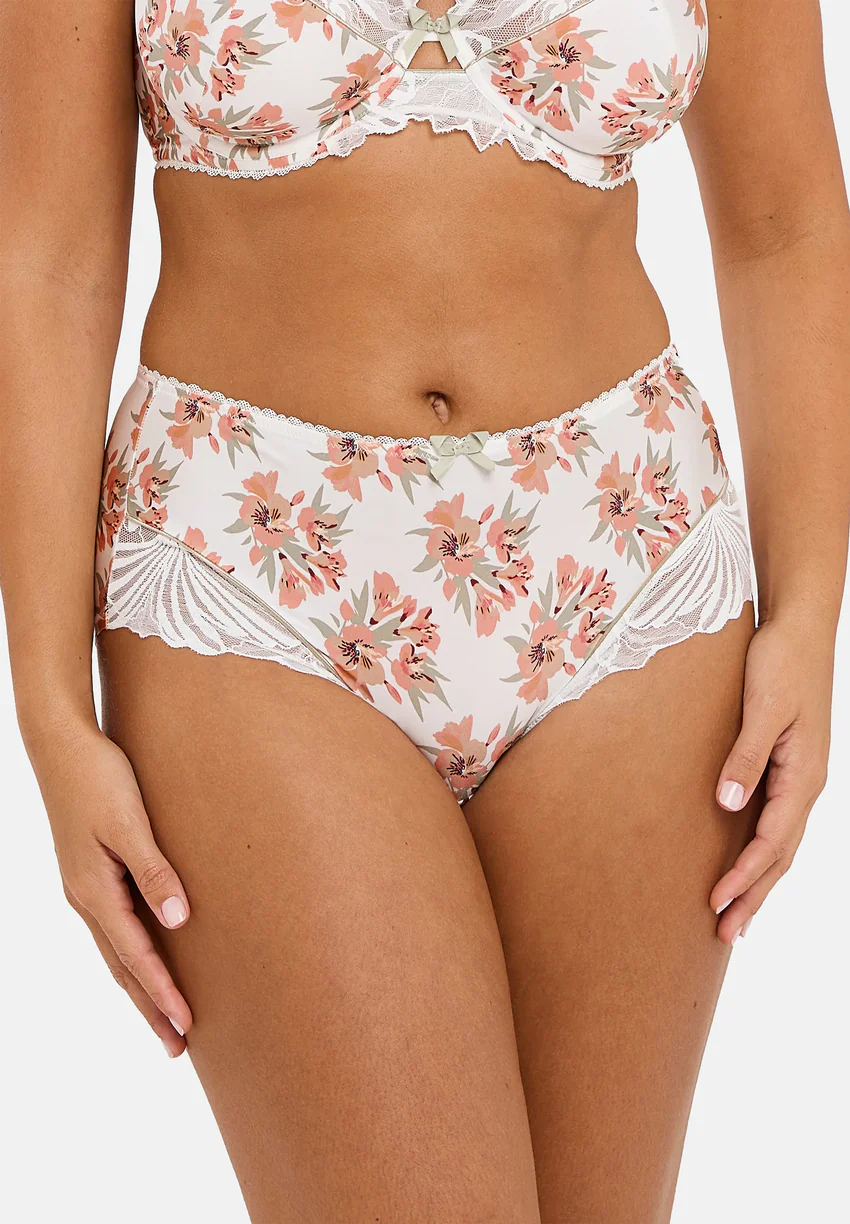 Shorty Oriane Bouquets Blanc & Vert