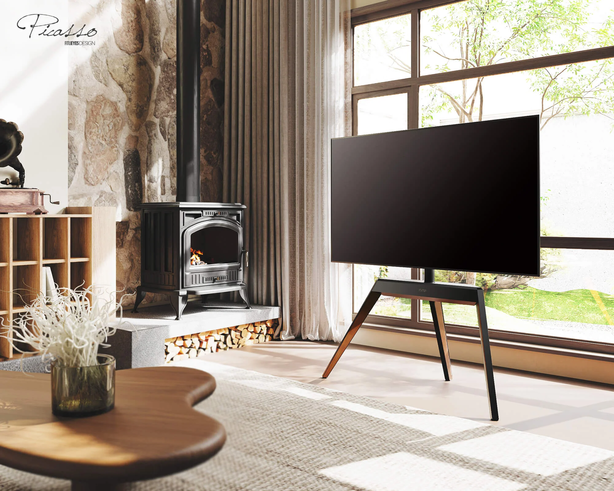 Picasso FT78 Corner TV Stand