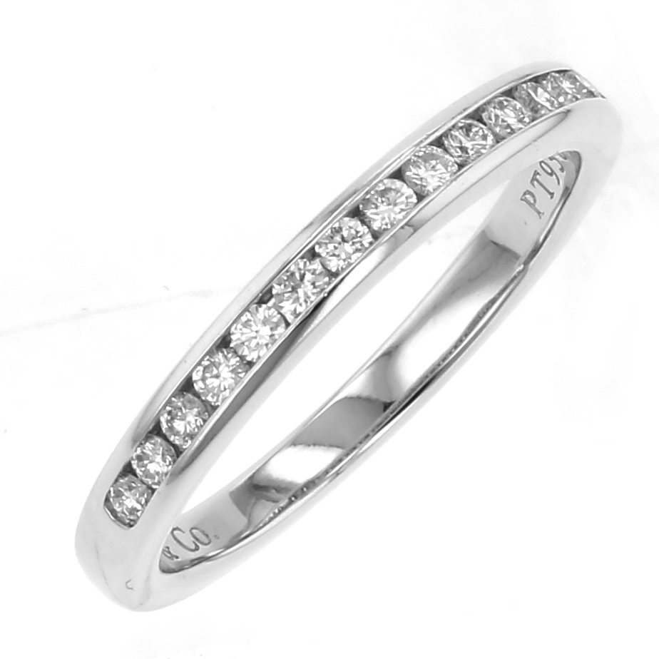Tiffany & Co. Tiffany Platinum Diamond Band Ring PT950 Ring