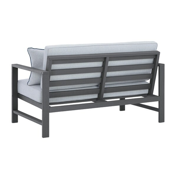Signature Design by Ashley Fynnegan Gray Loveseat with Table,Set of 2