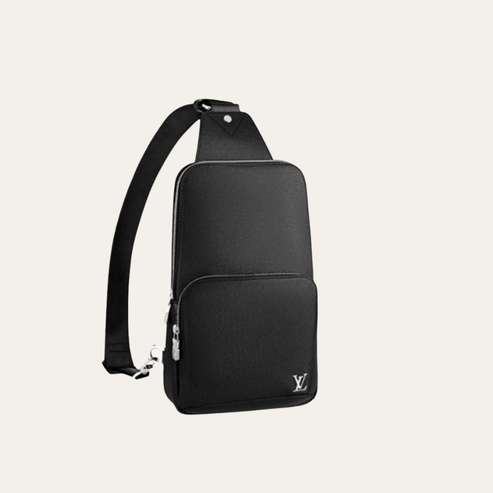 Louis Vuitton Avenue Sling Bag Taiga Black 31cm M30443