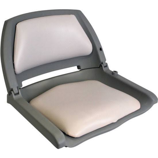 Attwood 98391GY Padded Flip Boat Seat, Gray