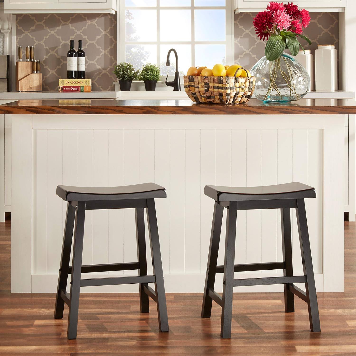 Alta Saddle Stool Set of 2 Black