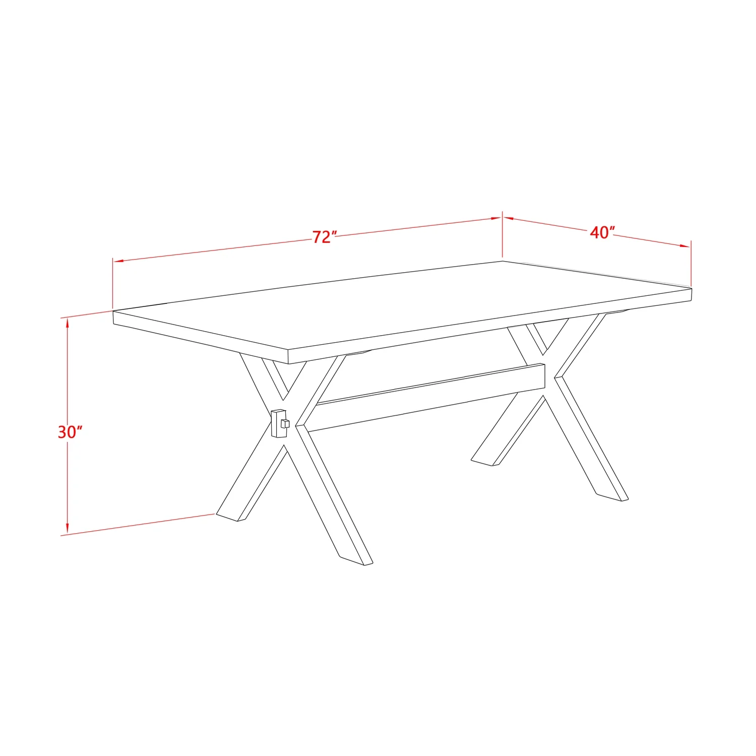 East West Furniture  9 Piece X-Style Modern Dining Table Set - Linen White