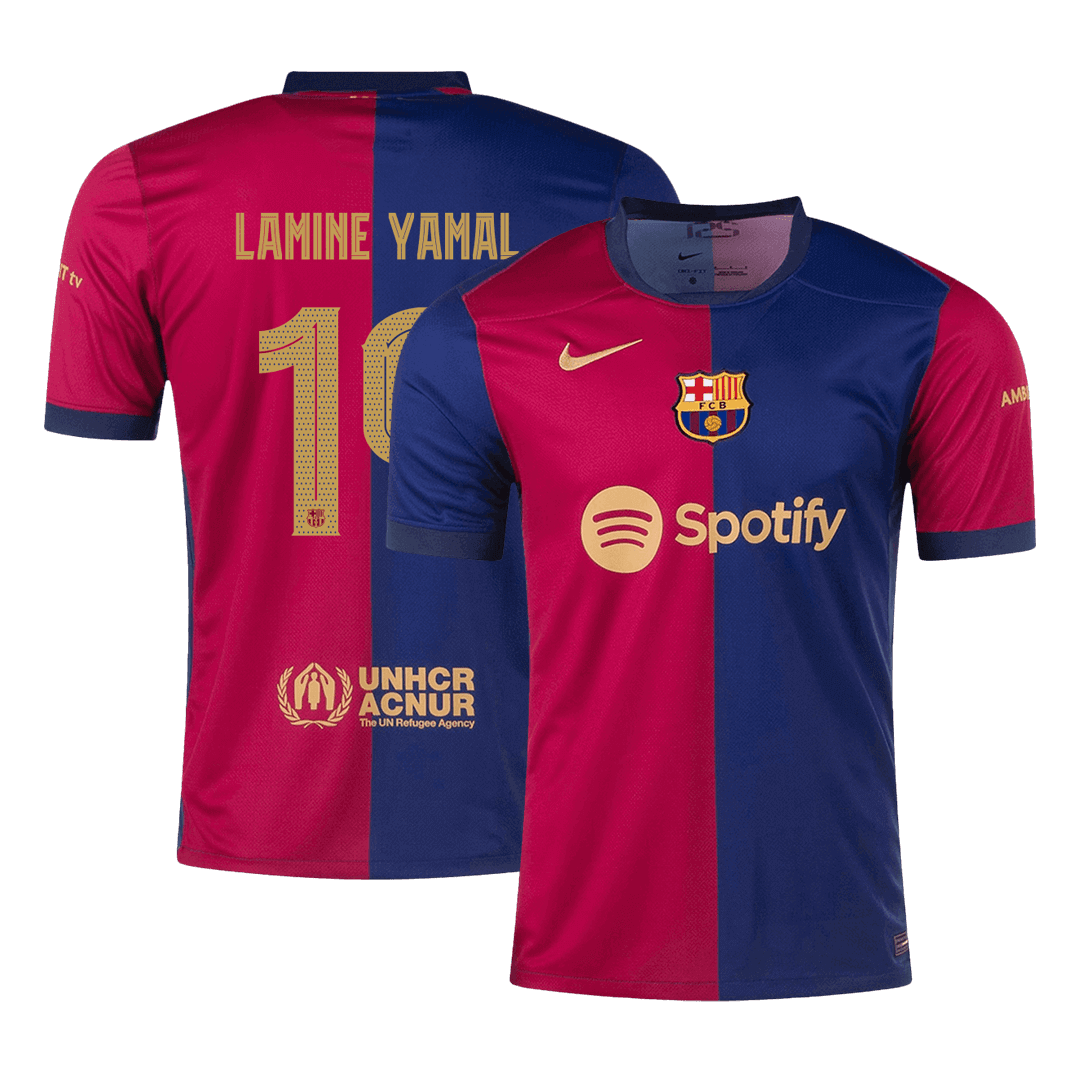 LAMINE YAMAL #19 Barcelona Home Soccer Jersey -UCL