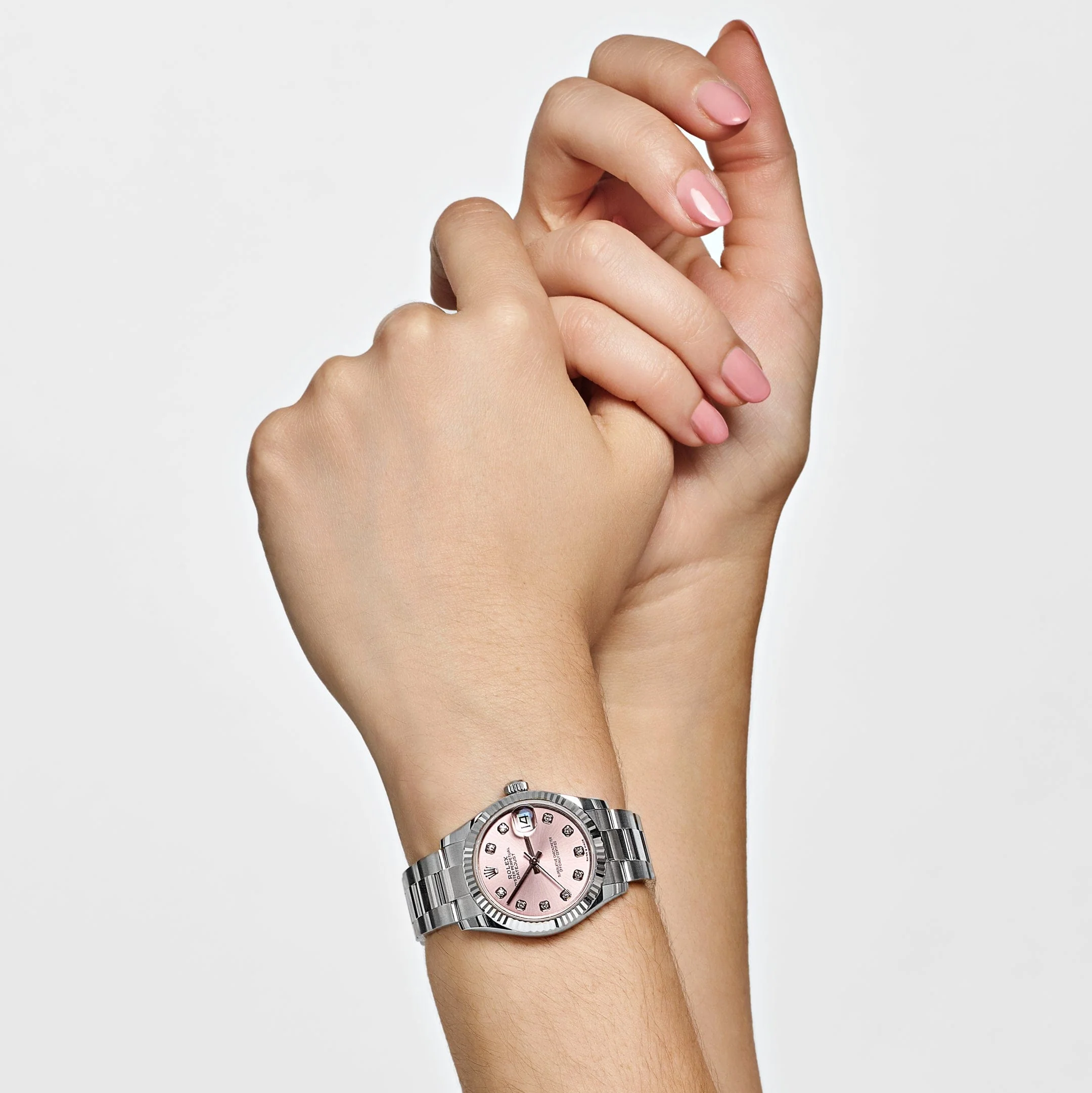 Rolex Datejust 31 278274 'Ladies' Stainless Steel Pink Diamond Dial Oyster