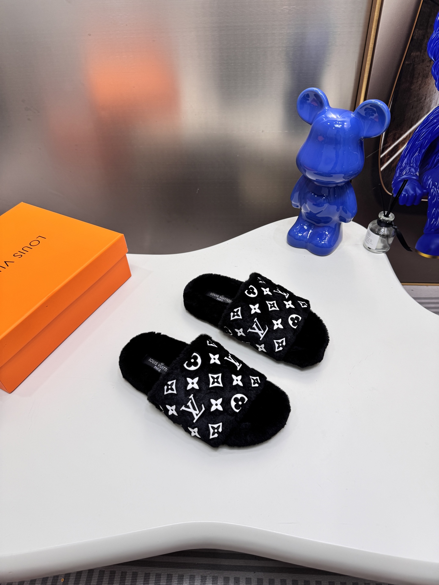 LV Fall/Winter Flat Wool Slippers - cnluxepick