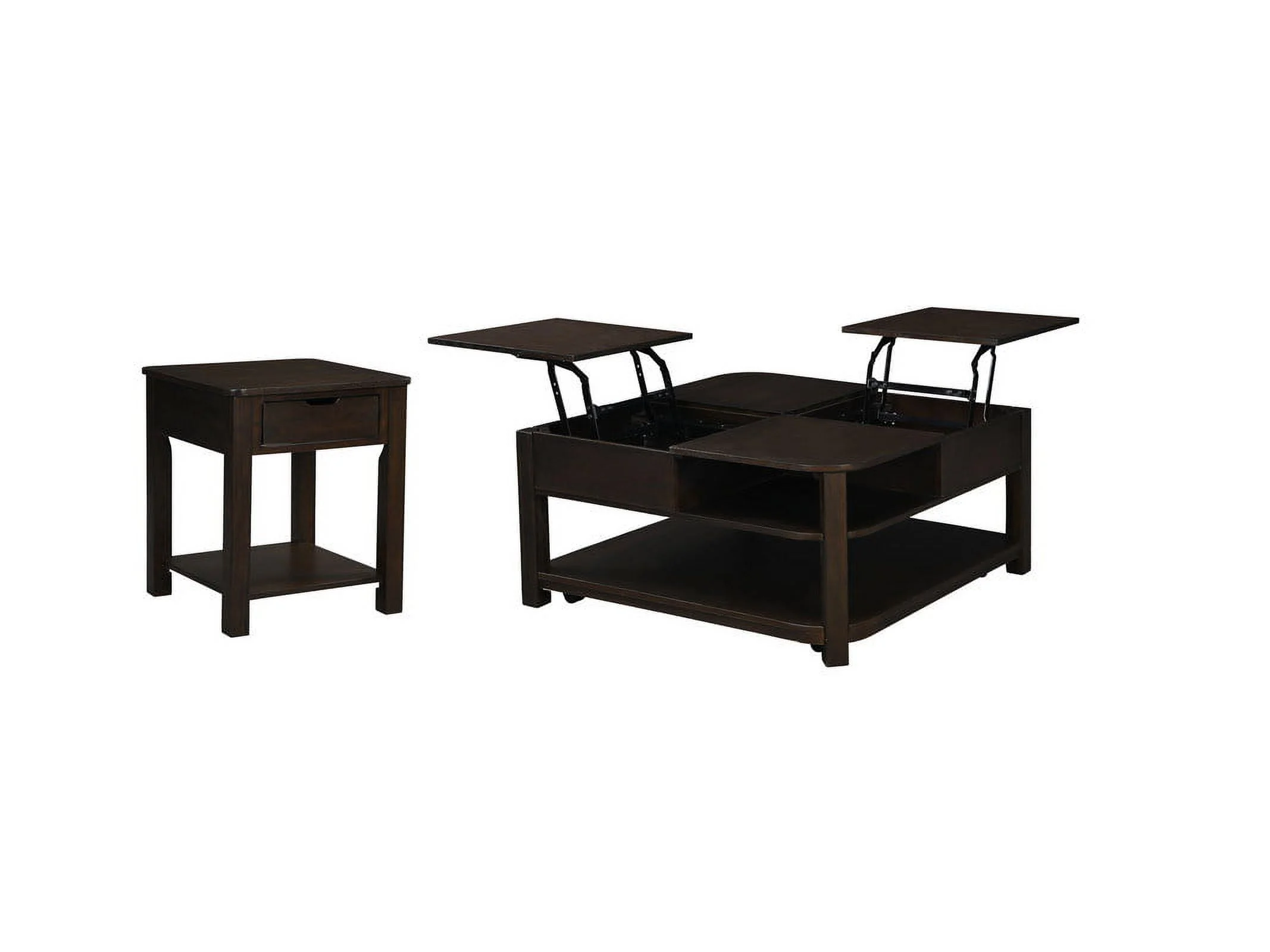 Versatile Coffee Table - Hidden Storage & Lift-Up Tabletops