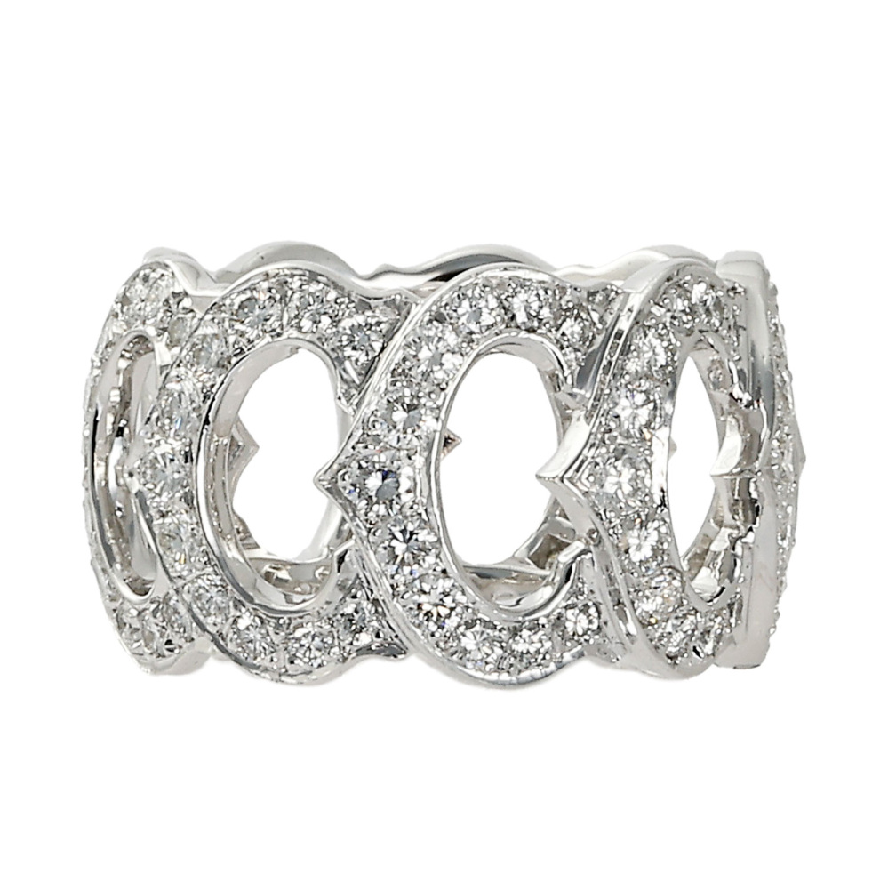 Cartier C Do Ring 18K White Gold Diamond