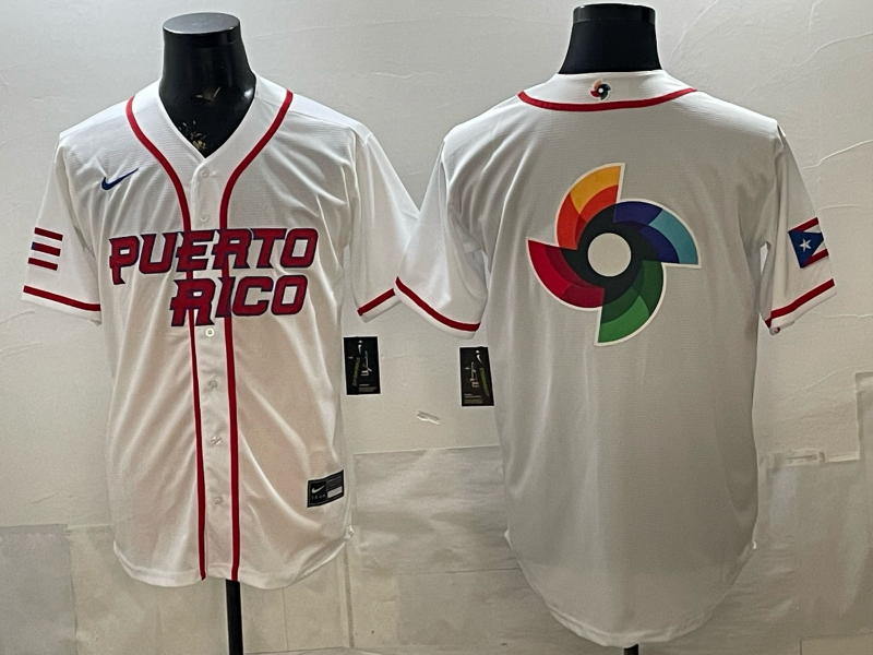 Men's Puerto Rico Baseball White 2026 World Baseball Classic Player Jersey