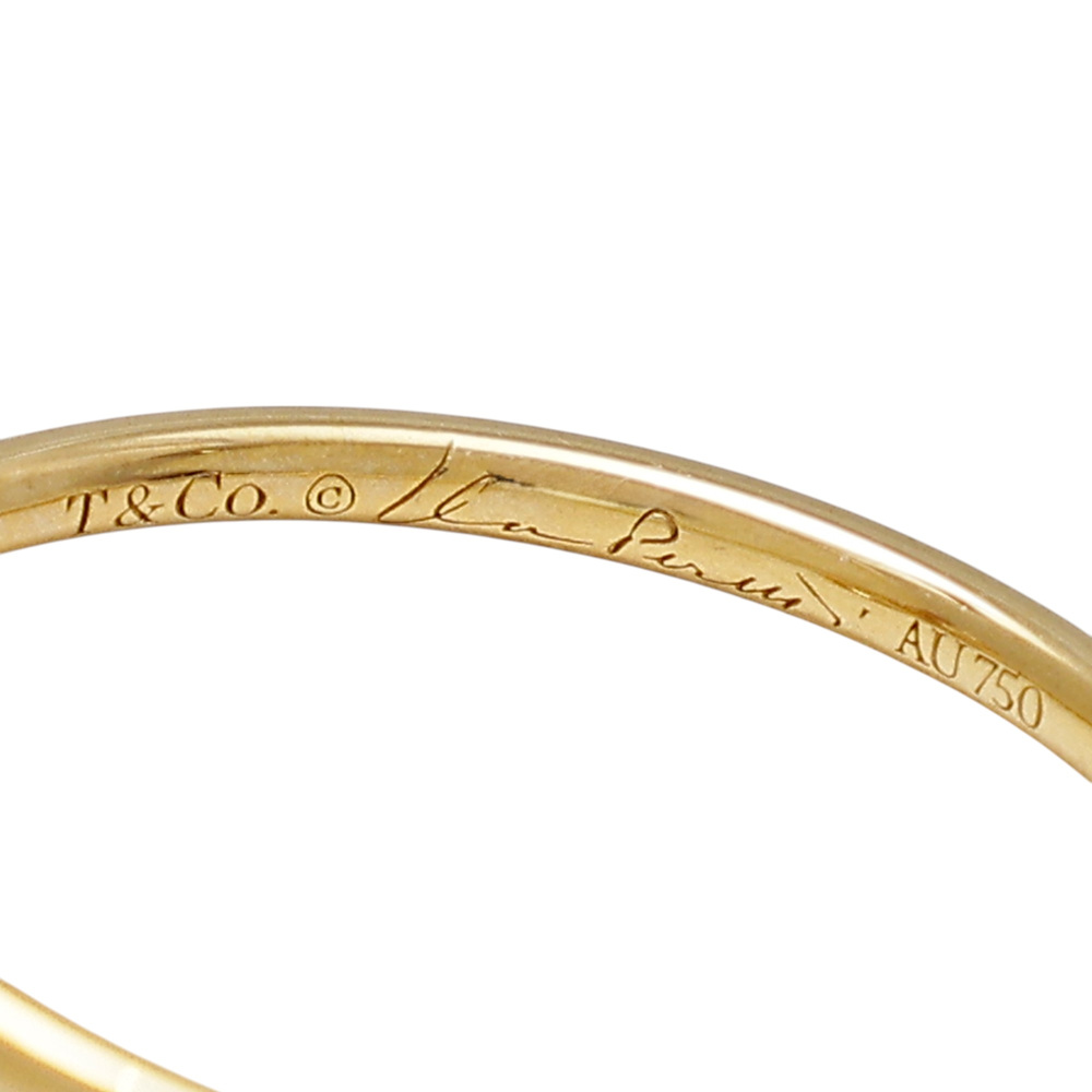 Tiffany & Co. Elsa Peretti Diamond Hoop Ring 18K Yellow Gold 60152540