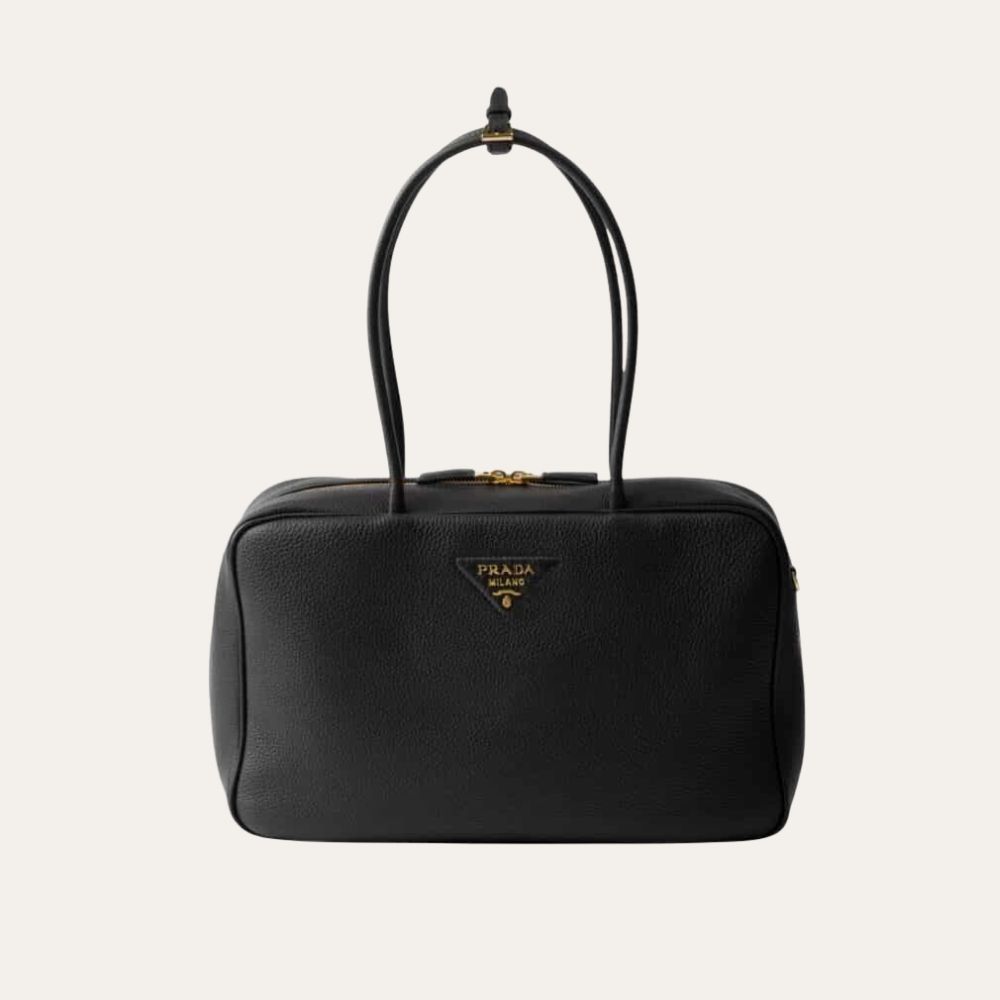 Prada Large Top Handle Bag Black 15.8 Inches 1BB128 2DKV F0632 V ONO