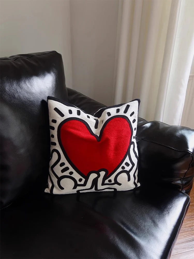 BD026 - Keith's Pop Art Picasso Series Sofa Pillow: Minimalist Abstract Design