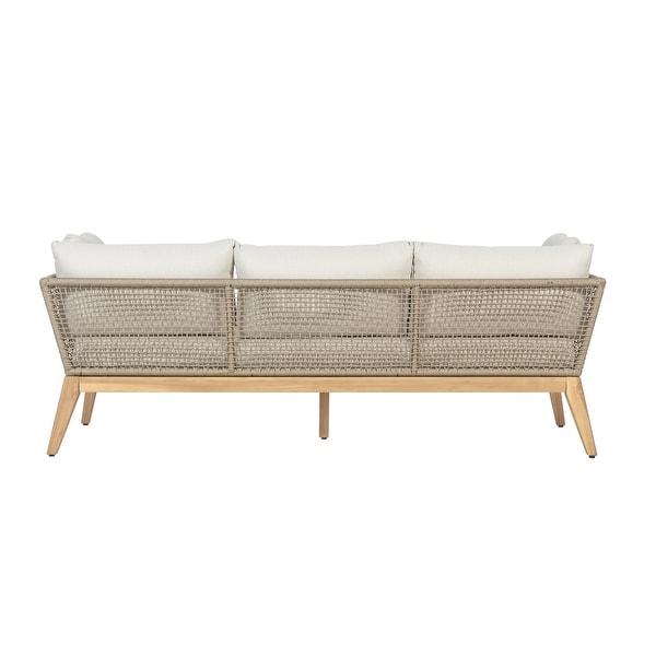 Cypress Teak Wood Sofa with Rope Design