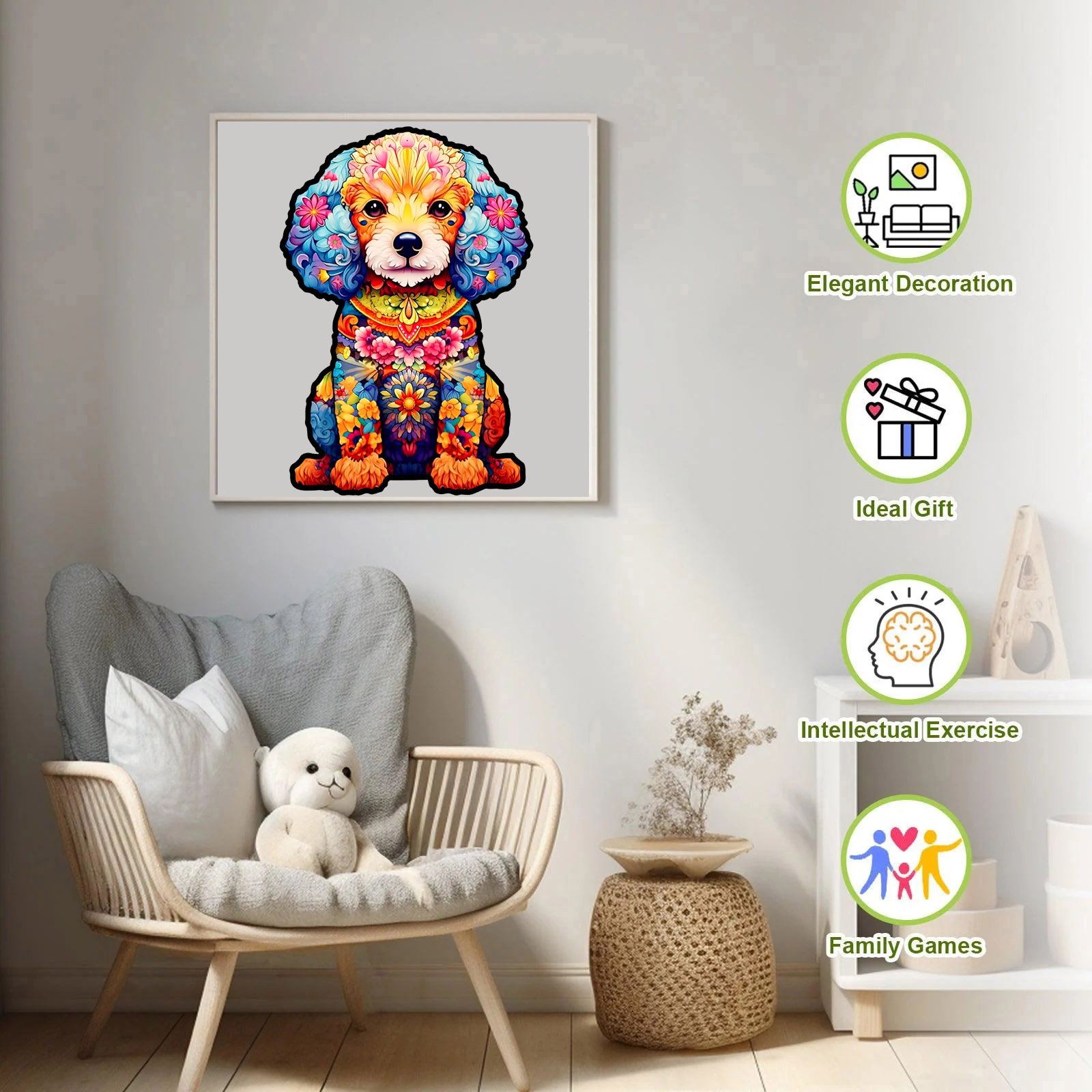 Wooden Animal Puzzle-Lovely Dog