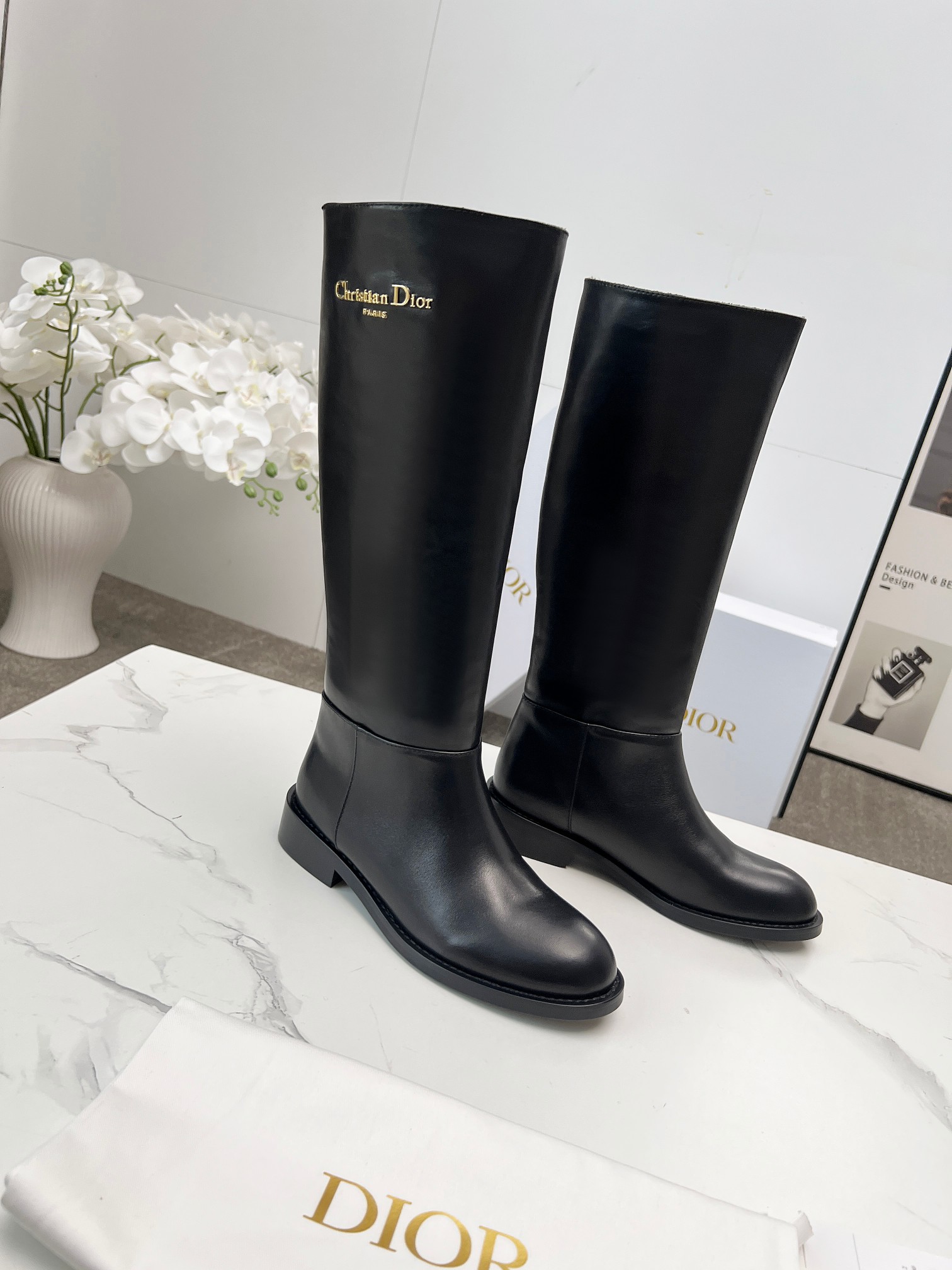 Dior retro British style brogue new knight boots - cnluxepick