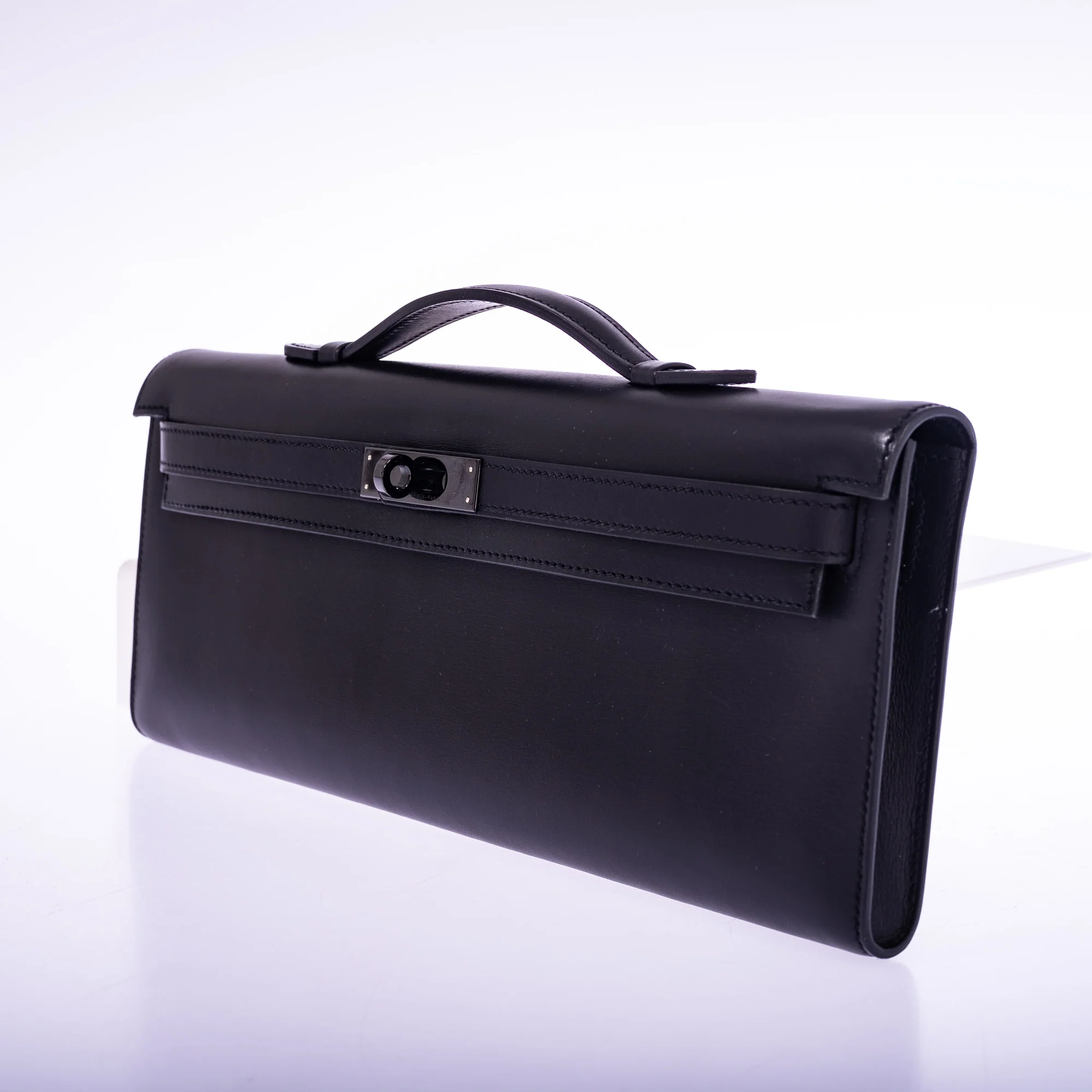 Hermès Kelly Cut So Black Noir Box PVD Hardware