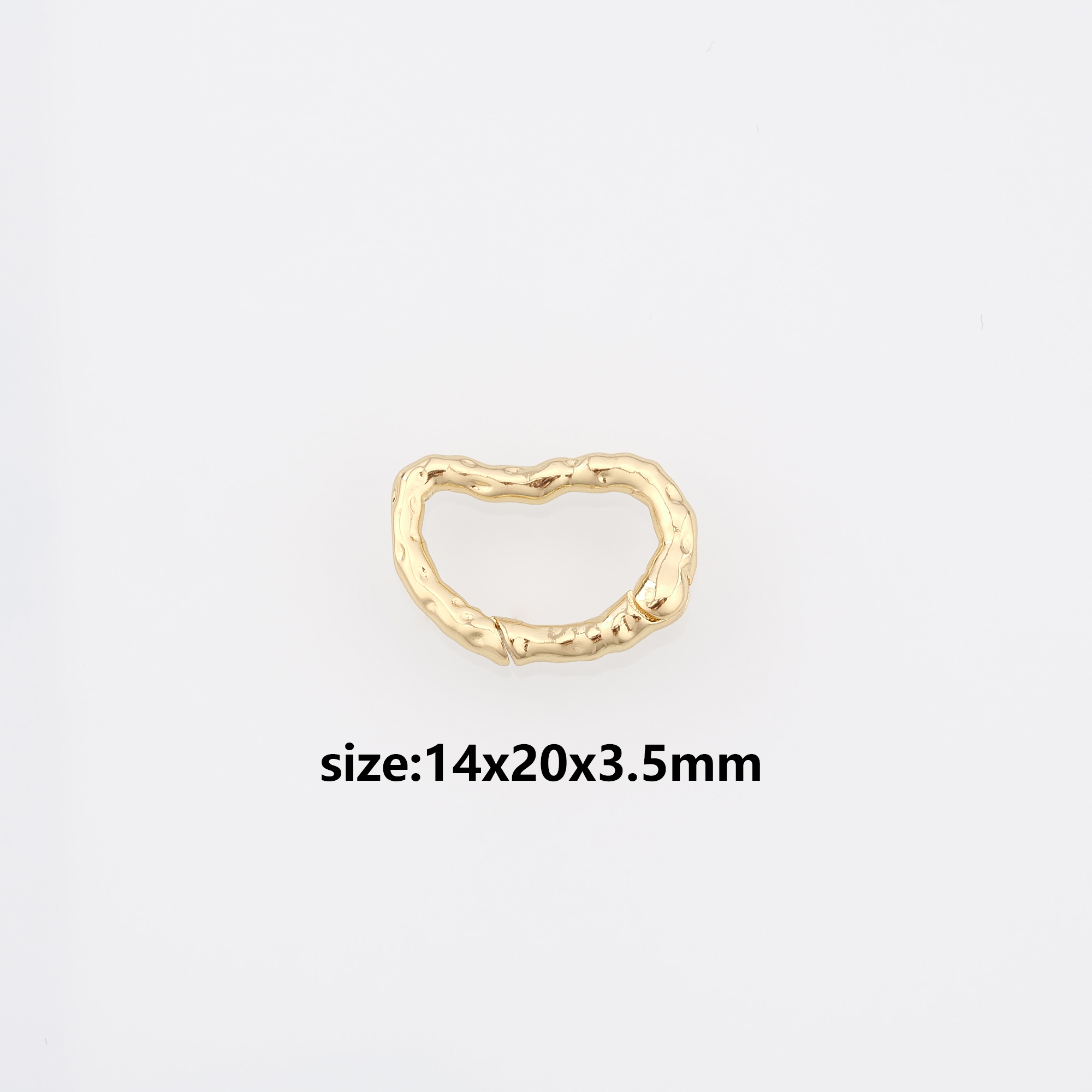 18K Gold Filled Geometric Carabiner Clasp,Dainty Spring Push Gate Clasp for DIY Jewelry Finding Necklace Bracelet