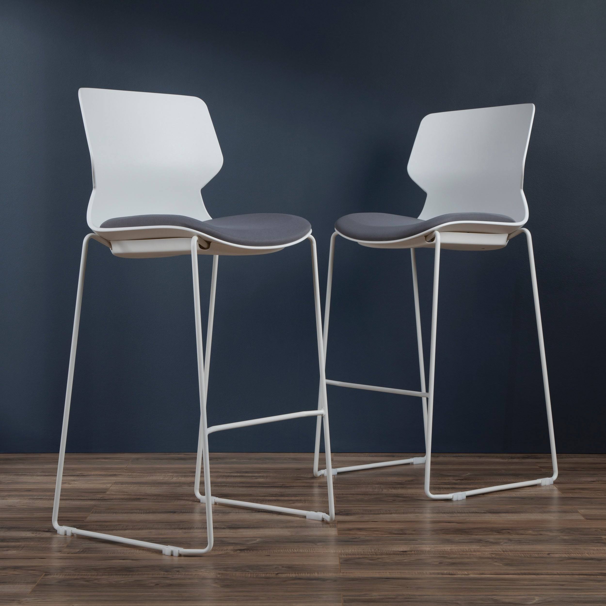 HON Basyx Contempo Guest Stool, 2 Pack, Black/Charcoal (BSX413VA19T)