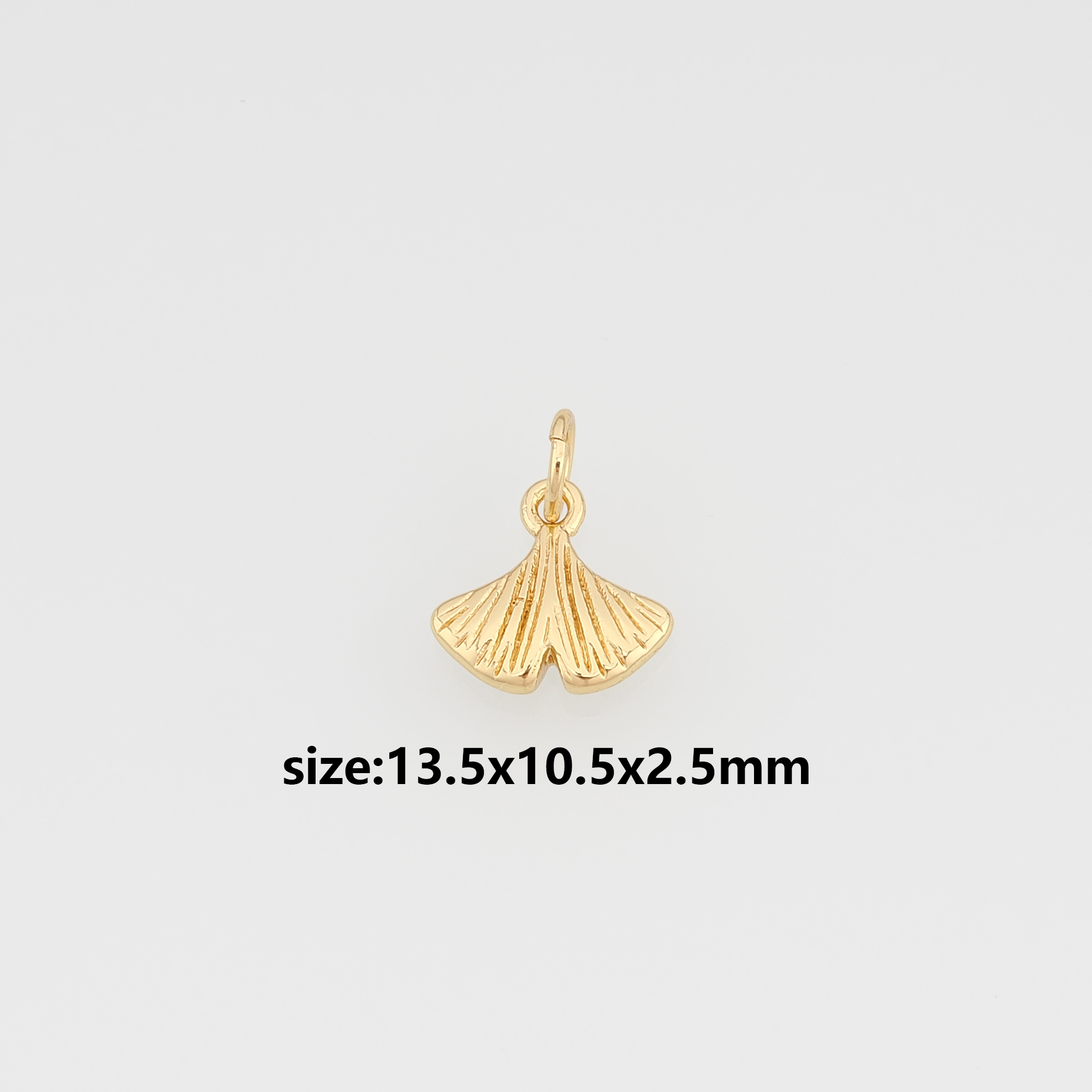 18K Gold Filled Ginkgo Leaf Pendant,Ginkgo Leaf Charm Earrings Necklace for DIY Jewelry Making Supply
