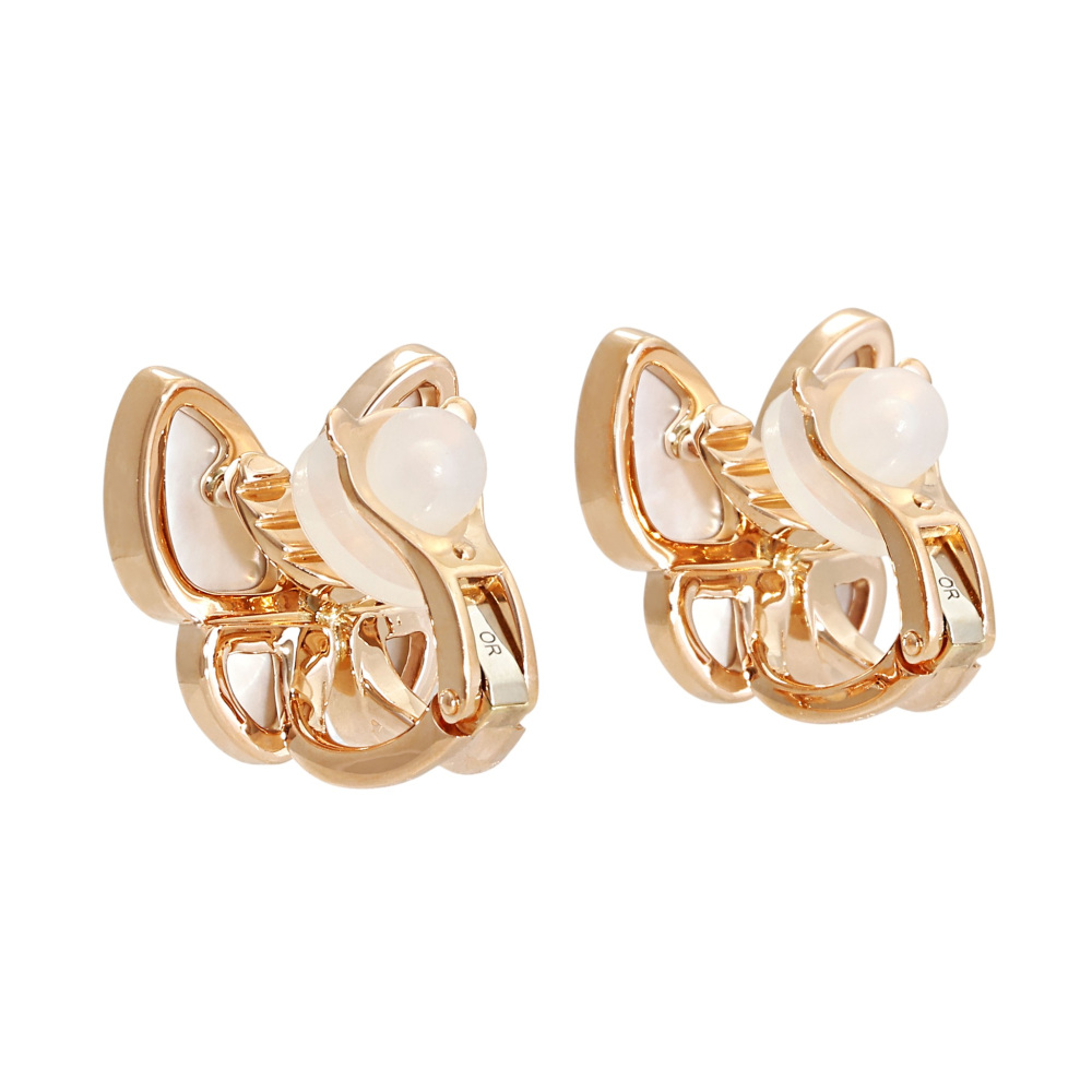 Van Cleef & Arpels Fauna de Papillon Earrings 18K Rose Gold VCARO8FN00