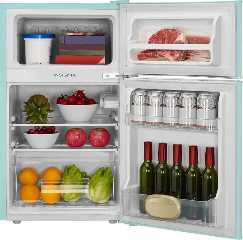 Retro-Style 3.1 Cu. Ft. Mini Fridge with Top Freezer – Cool Mint Finish