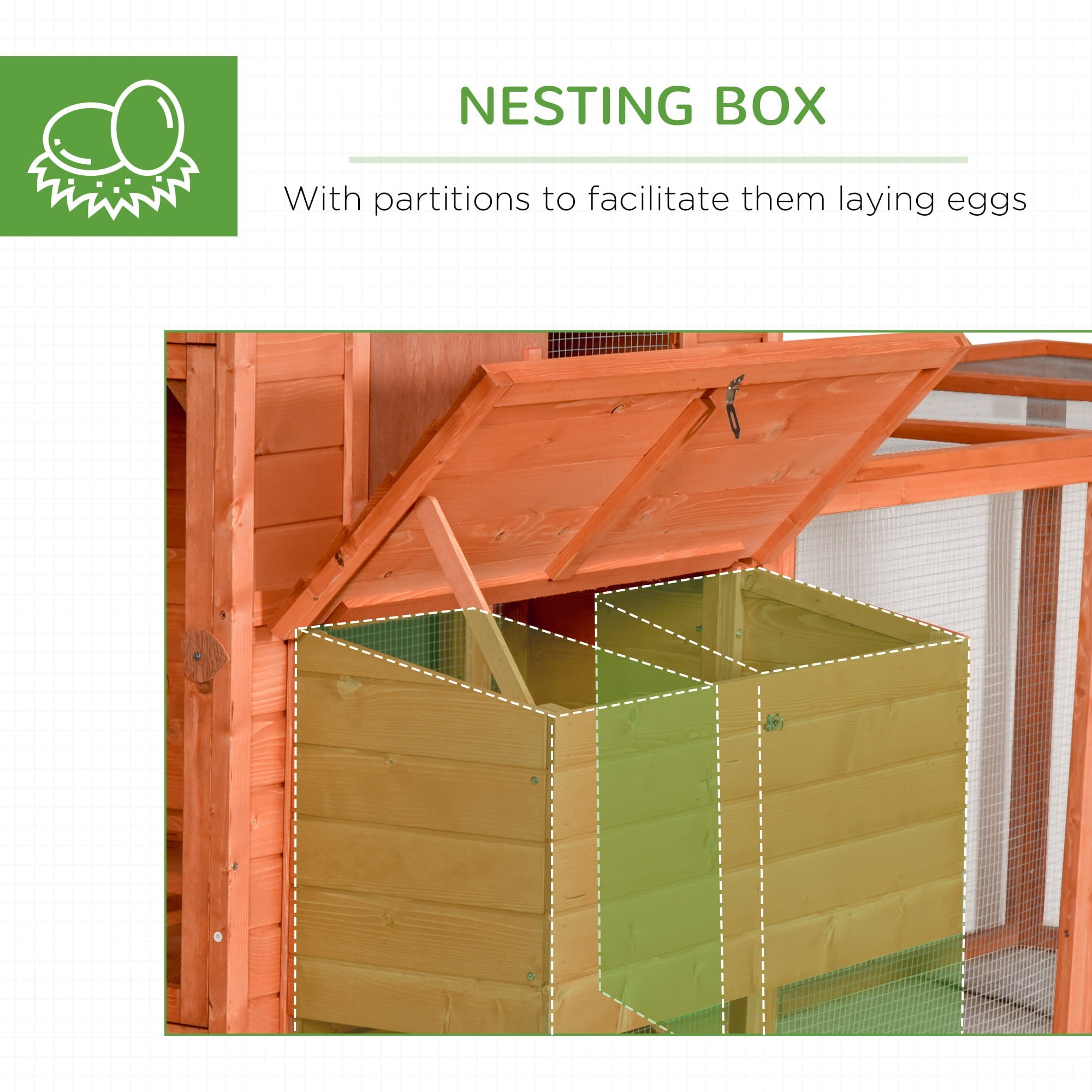 PawHut Large Chicken Coop Run Cage Duck Hen Chook House Poultry
