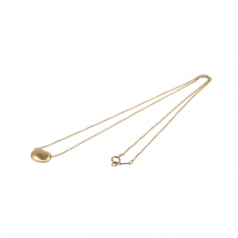Tiffany & Co. Elsa Peretti Beans Meredia Necklace 18K Yellow Gold Diamond