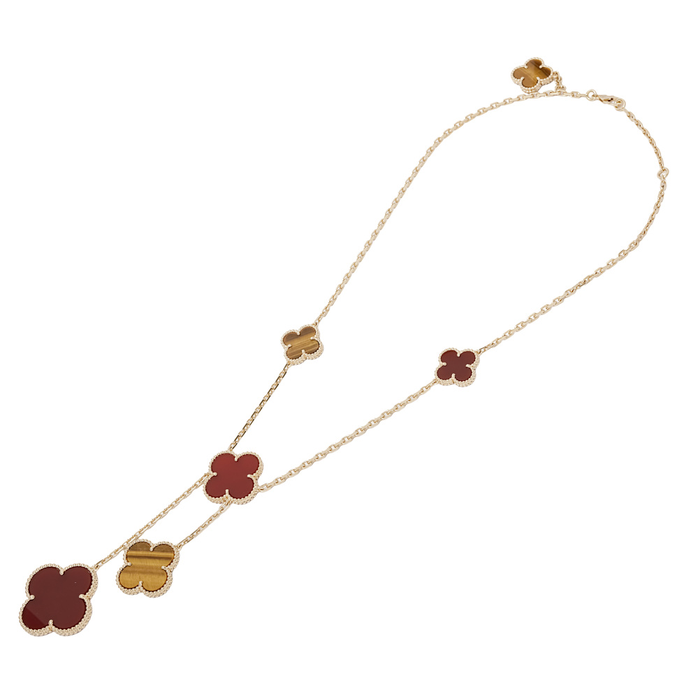 Van Cleef & Arpels Magic Alhambra 6 Motifs Necklace 18K Yellow Gold VCARN5JP00