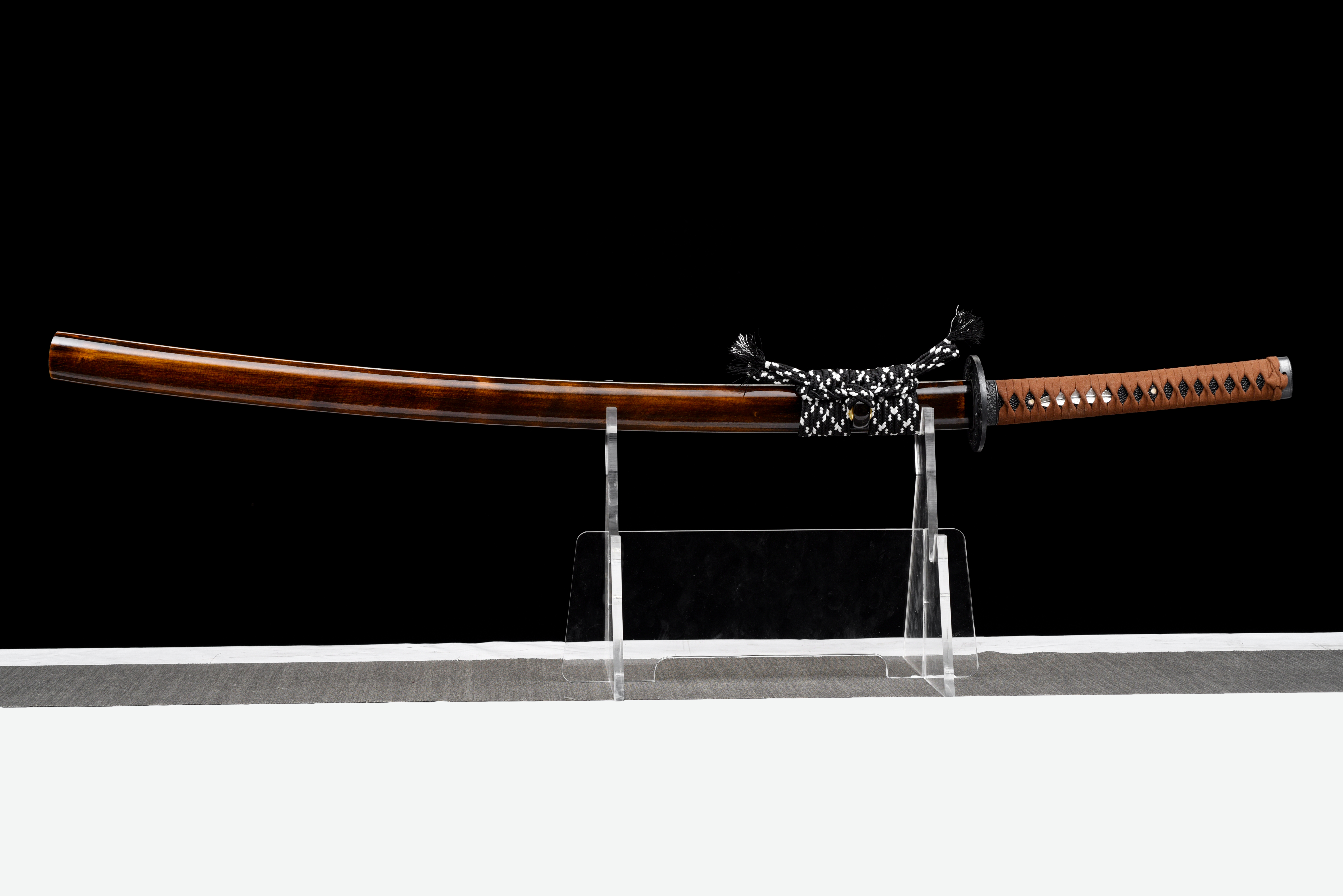 Black Wave Katana – Manganese Steel, Black Baked, Full Tang
