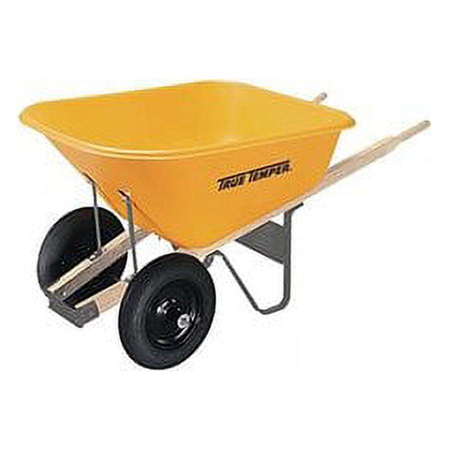 2026 8 Cu Ft Poly Wheelbarrow with Dual Tires – Durable Plastic Construction