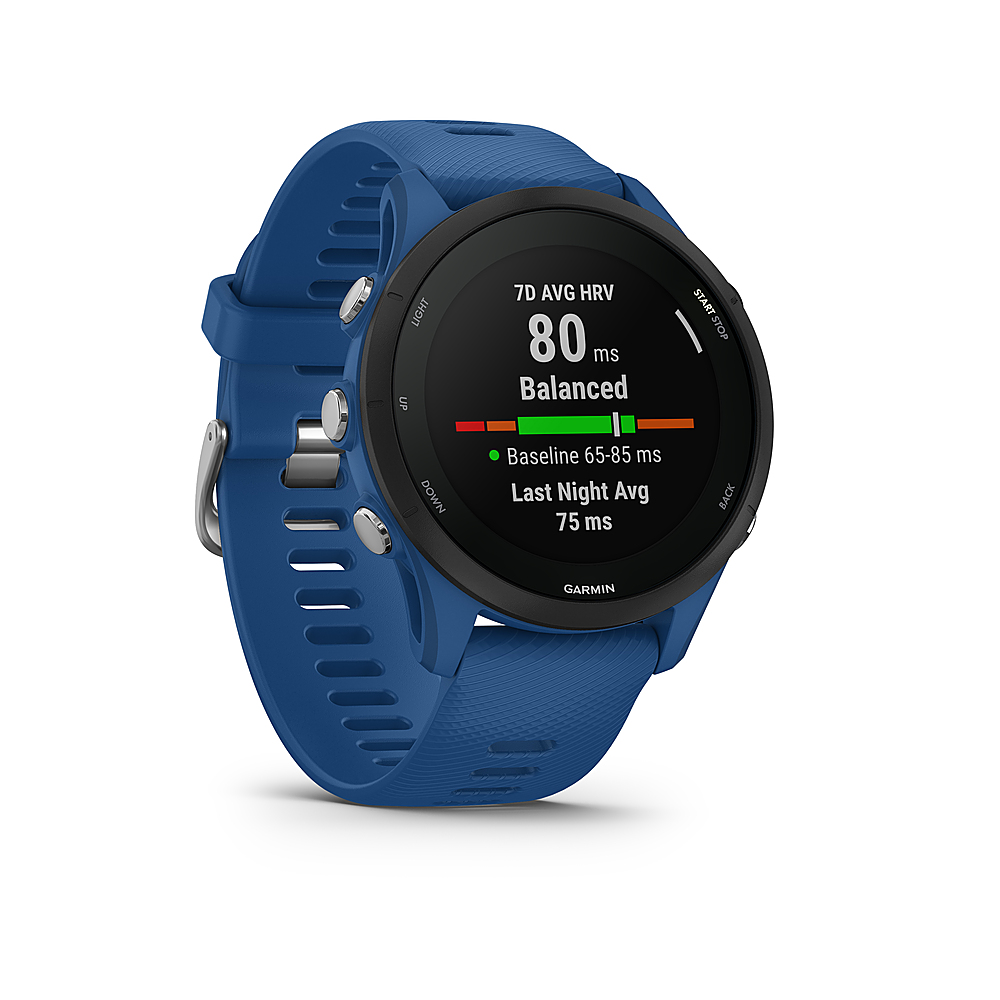 Garmin - Forerunner 255 GPS Smartwatch 46 mm Fiber-reinforced polymer - Tidal Blue