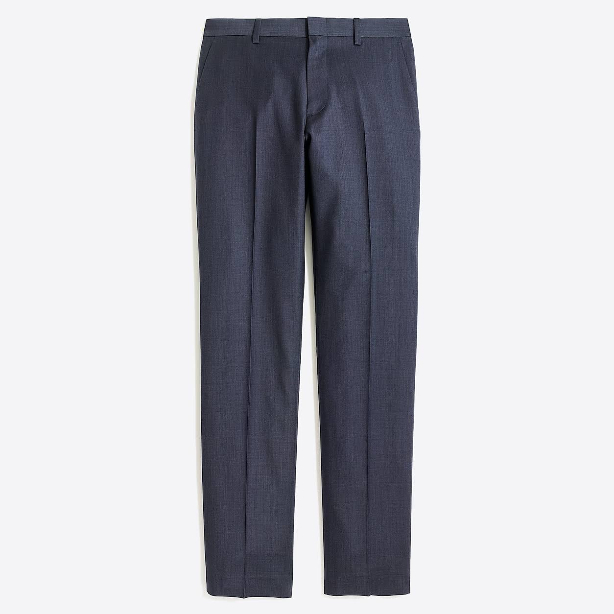 J.Crew Factory Mens Slim Thompson Suit Pant in Worsted Wool (Navy Blue, Size 35x34)