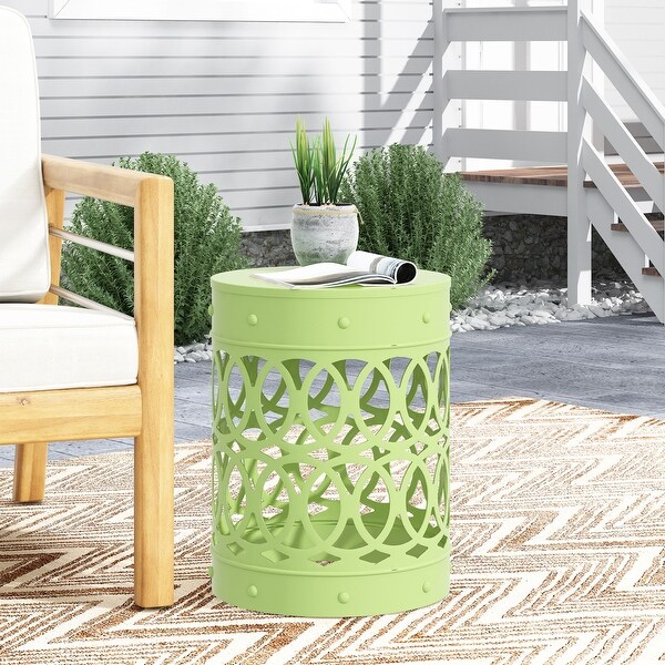 Metal end Table Large ,Green