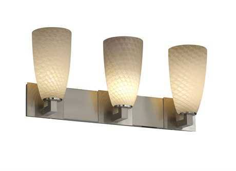 Justice Design Group FSN-8923-40-OPAL-ABRS Modular 3-Light Bath Bar