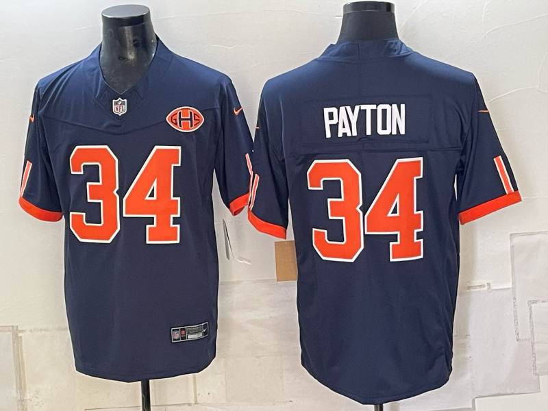 Men's Chicago Bears Walter Payton #34 Navy 2026 Rivalries Collection Game Jersey