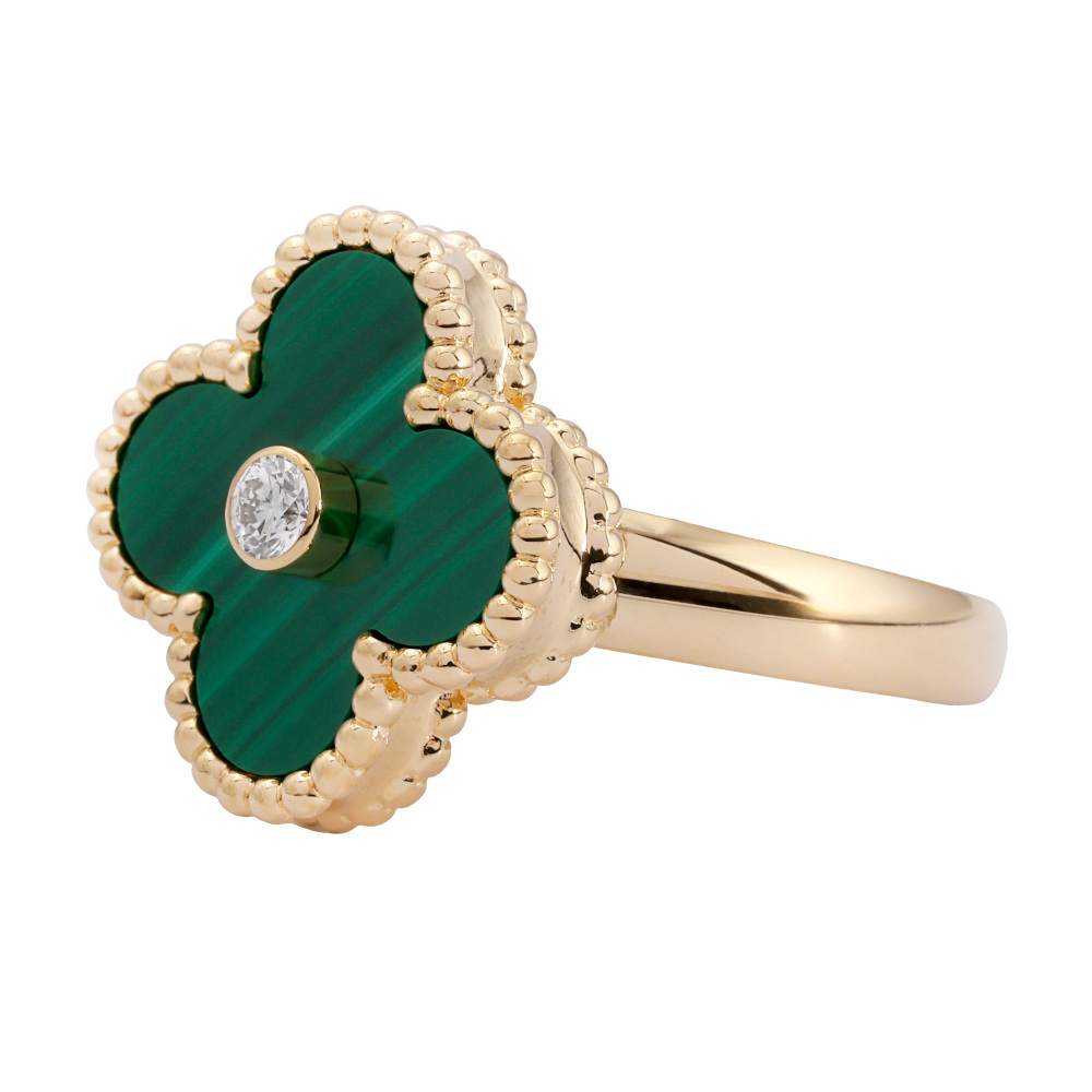 Van Cleef & Arpels Vintage Alhambra 1PD Ring 18K Yellow Gold VCARO3QM00