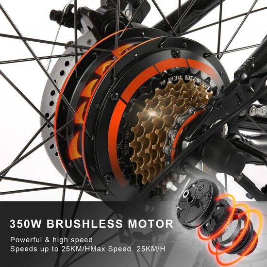 500W/350W Electric Bike, Adult Electric Bikes 26″ Mountain Bike Bicycle with 21-Speed Gears/Removable 48V/12.5Ah/36V/8Ah Battery/4 Modes/2 Mudguards