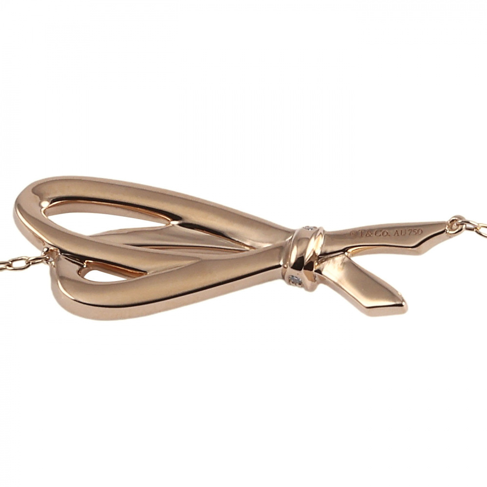 Tiffany & Co. Bracelet Bow Ribbon Diamond 18K Rose Gold