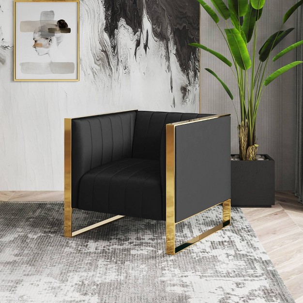 Set Of 2 Trillium Velvet Accent Chairs Manhattan Comfort