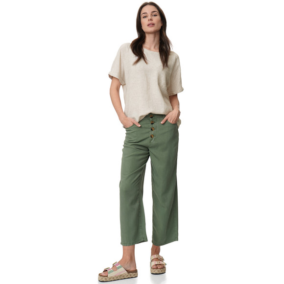 Gina Benotti Damen Leinen-Bluse mit Brusttasche