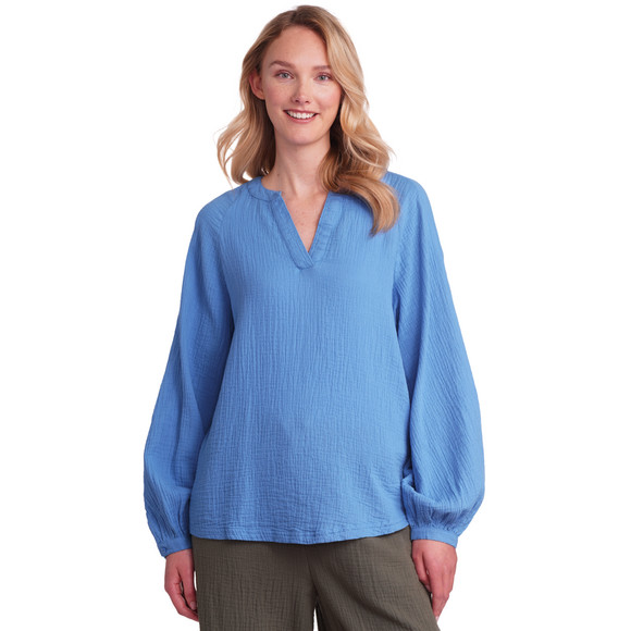 Jonas Nielsen Damen Musselin-Bluse in Unifarben