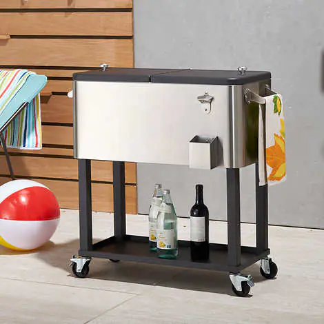TRINITY Stainless Steel Cooler with Cover (100 Quart)