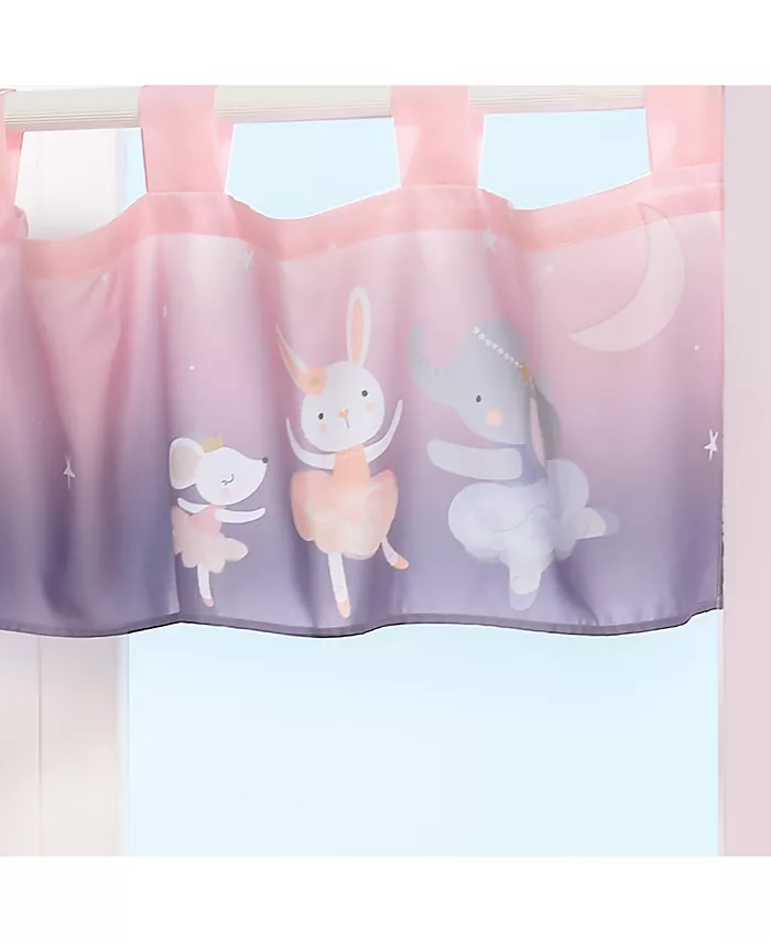 Bedtime Originals Tiny Dancer Ballet Animals Window Valance - Pink Purple