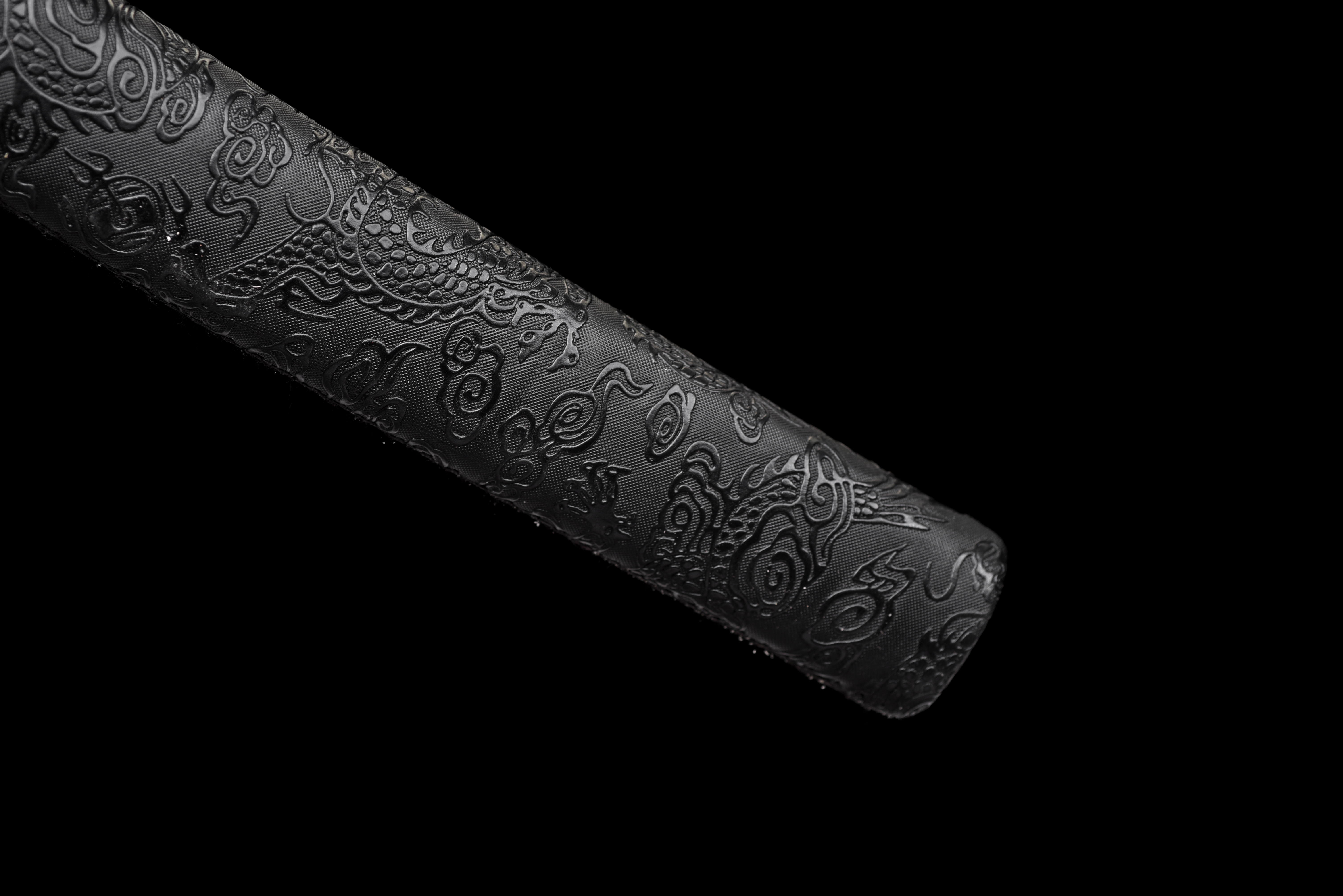 Dragon Katana – Blue Baked Damascus Steel, Full Tang