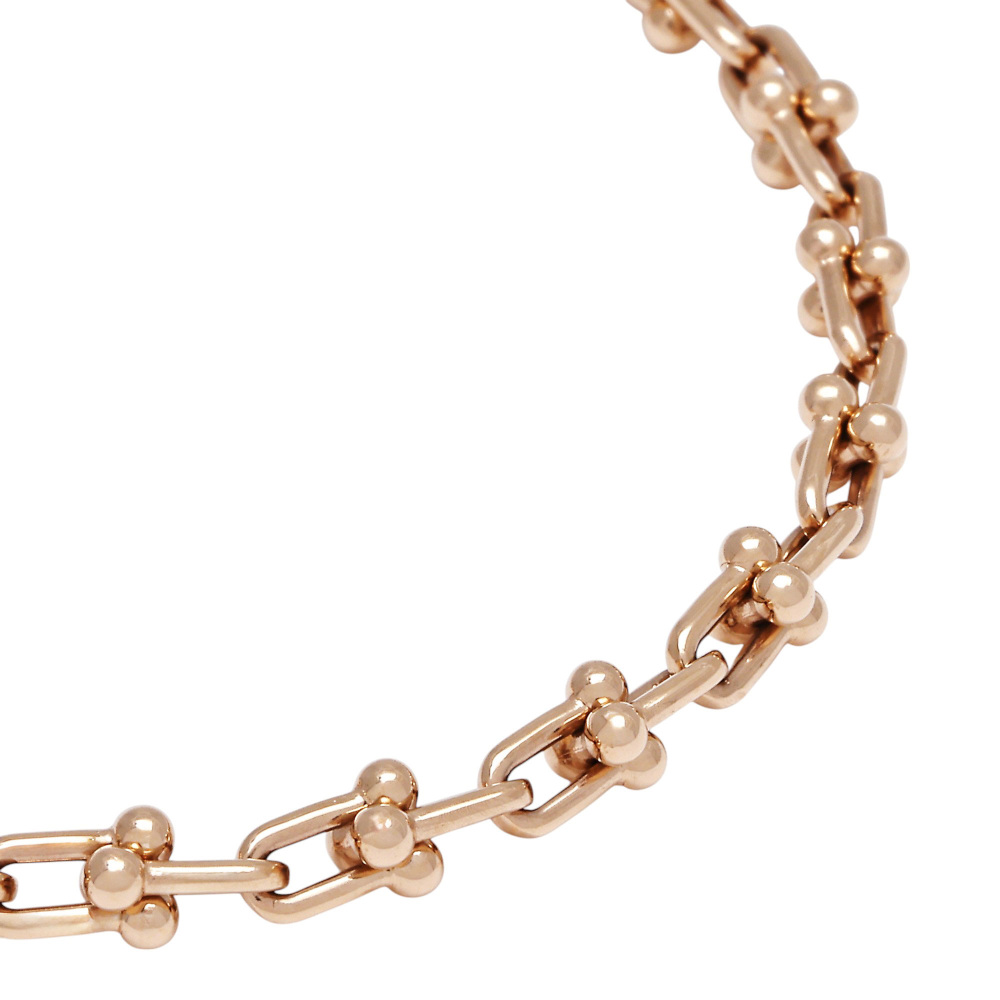 Tiffany & Co. Hardware Microlink Bracelet 18K Rose Gold 60423474