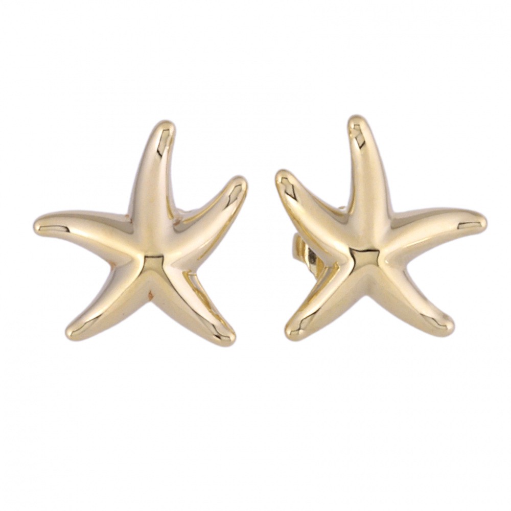 Tiffany & Co. Elsa Peretti Starfish Earrings 18K Yellow Gold